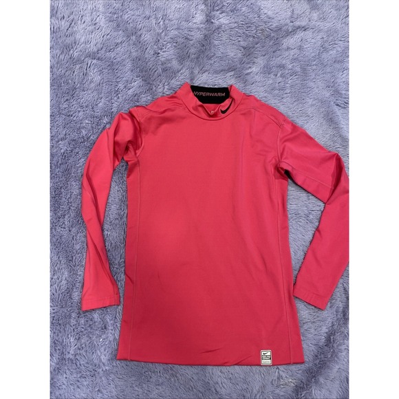 Nike Tops - Women's Nike Pro Combat‎ Hyperwarm Compression Pullover Pink Size Large